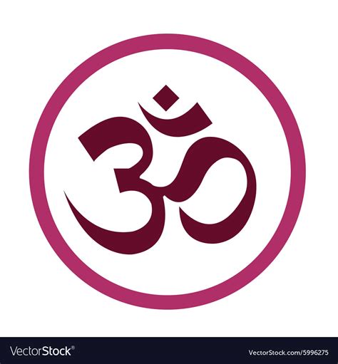 Hinduism Symbols Om Design Royalty Free Vector Image