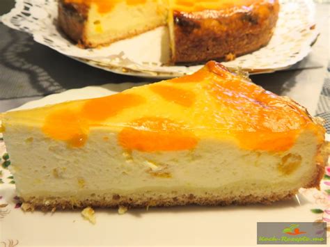 Käsekuchen einfach mit Mandarinen Omas Rezept schnell lecker gebacken