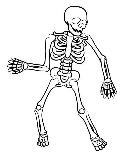 15 Best Halloween Skeleton Coloring Pages Printables - printablee.com