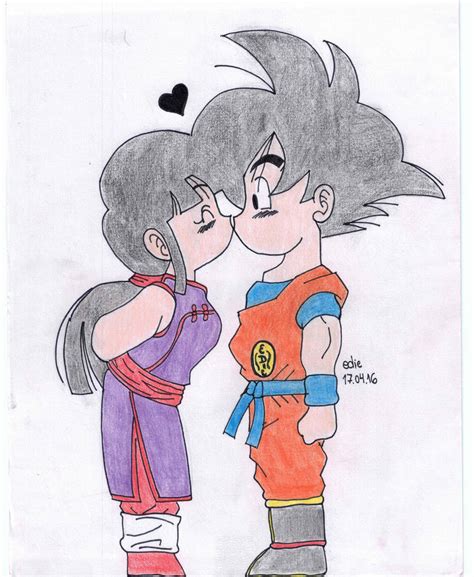 Dragons Ball Chibi Love Goku And Chichi By Lustosaart On Deviantart
