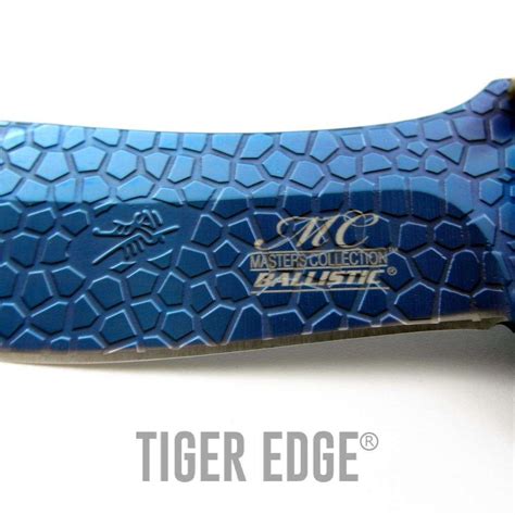Fantasy Dragon Scale Blade Blue Iridescent Spring Assisted Folding Knife
