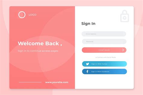 Login Page Screen 01 Design Template Place