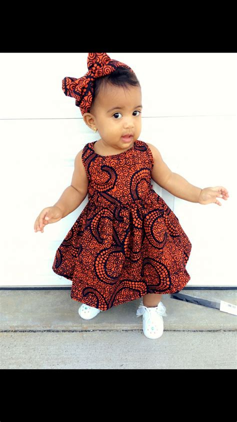 A Very Beautiful Baby Girl Dress Made From Authentic African Fabric
