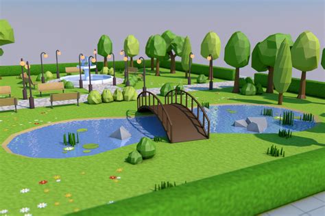 3d Park Nature Landscape Model Turbosquid 1660942