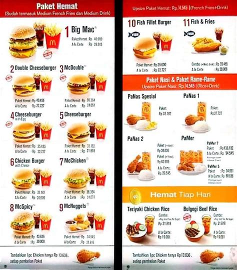 McDonald's Menu, Menu for McDonald's, Beji, Depok - Zomato Indonesia