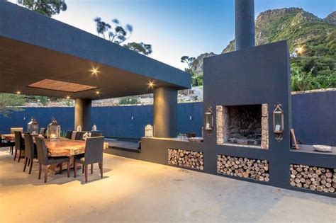 Exterior Dining And Braai Area Outdoor Barbeque Patio Design Built In