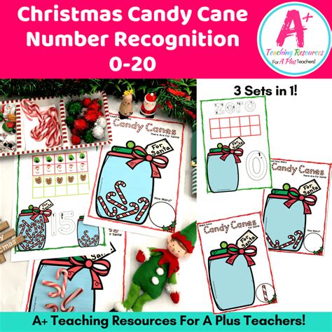Christmas Number Recognition Games Printable Candy Cane Fun