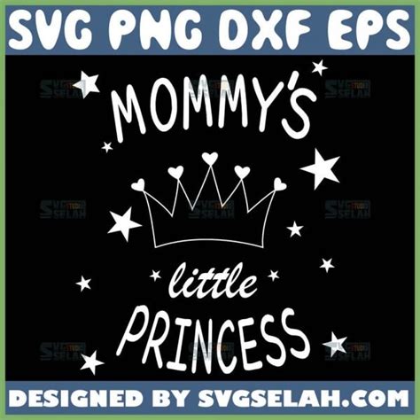 Mommys Little Princess Svg Crown With Heart Svg File For Cricut Png