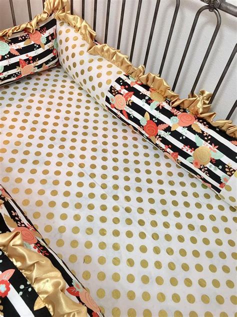 34 results for black white polka dot blanket. Girl Crib Bedding, Black and White Floral Stripe Baby ...