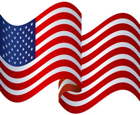 United States Waving Flag Png Clip Art Image