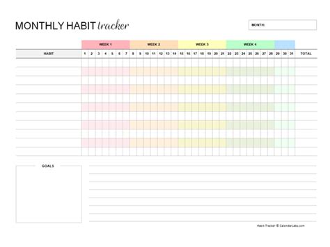 Monthly Habit Tracker Printable And Editable File Printables Good