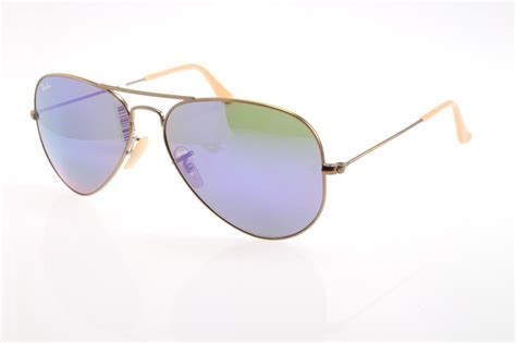 new original sunglasses ray ban rb 3025 167 1m 55 aviator bronze purple mirrored all4vision