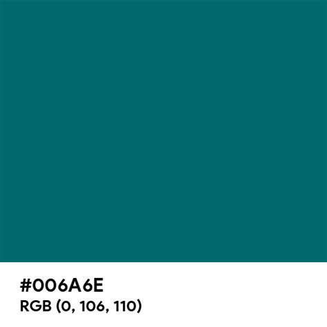 Deep Blue Green Color Hex Code Is 006a6e