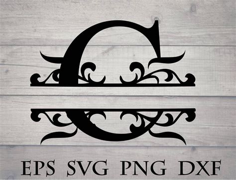 Free Svg C Monogram Letter C Monogram Frame Svg File For Cricut - King