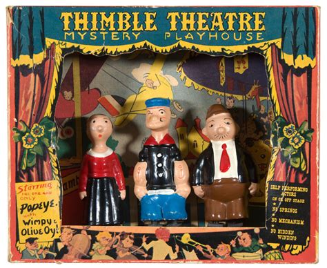Hakes Popeye Thimble Theatre Mystery Playhouse With Olive Wimpy