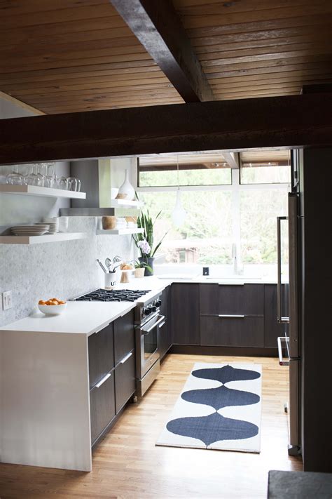 A Seattle Mid Century Home In The Woods Galley Kitchen Design