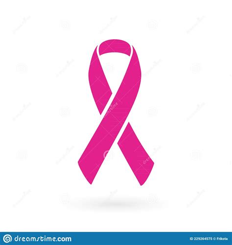 Pink Ribbon Breast Cancer Awareness Vector Illustration Flat Design Stock Vector