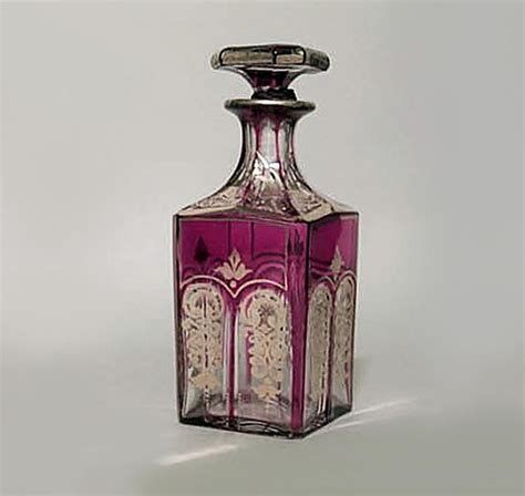 French Victorian Red Crystal Perfume Bottle Crystal Perfume Bottles