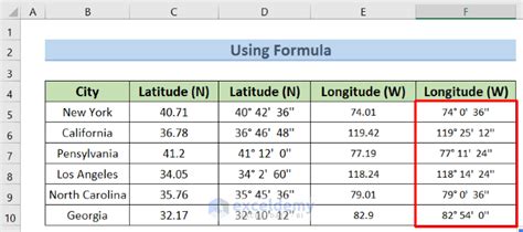 How To Write Latitude And Longitude In Excel 2 Easy Ways