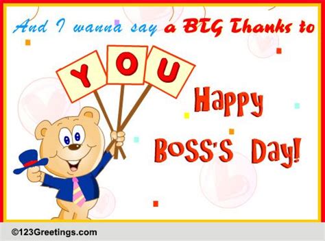 A Big Thanks To You Free Happy Bosss Day Ecards Greeting Cards 123