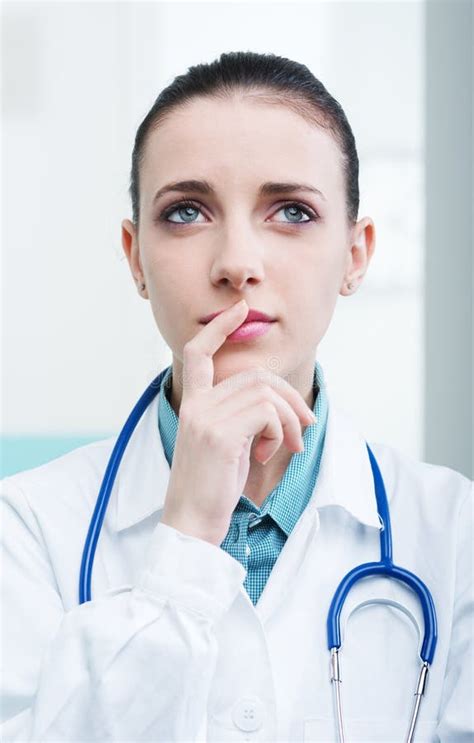 Doctor Thinking Stock Photo Image Of Questioning Hospital 44562070