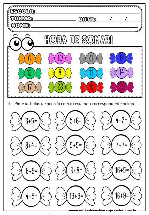 Atividades Soma 1 Ano