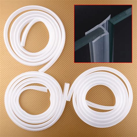 Clear 2m Rubber Silicone Bath Shower Room Screen Door Window Seal Strip
