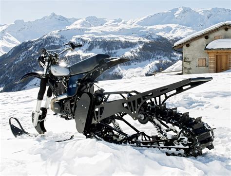 However, modifications for each possible condition of the snow can make the dirt bike work. husqvarna nl500 snow bike by husky restorations - bikerMetric