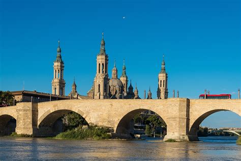 Wallpaper Cathedral Spain Zaragoza River Ebro Bridges Rivers Cities