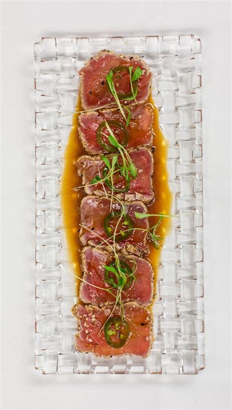 Yellowfin Tuna Sashimi With Yuzu Dressing Coriander And Jalapeno From Onerestaurant
