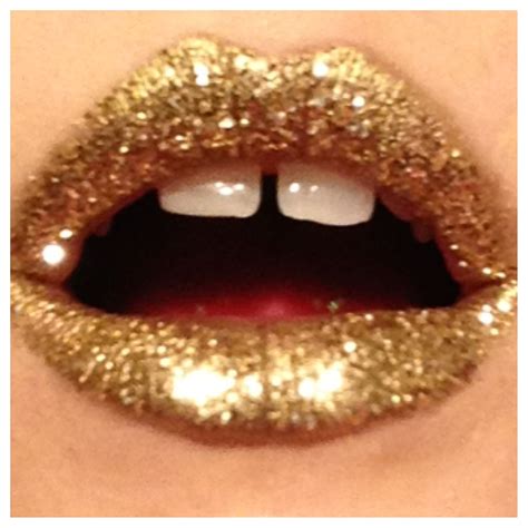 Gold lips by me | Gold lips, Glistening, Lips