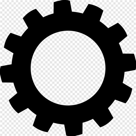 Free Download Gear Computer Icons Gear Black And White Line Png
