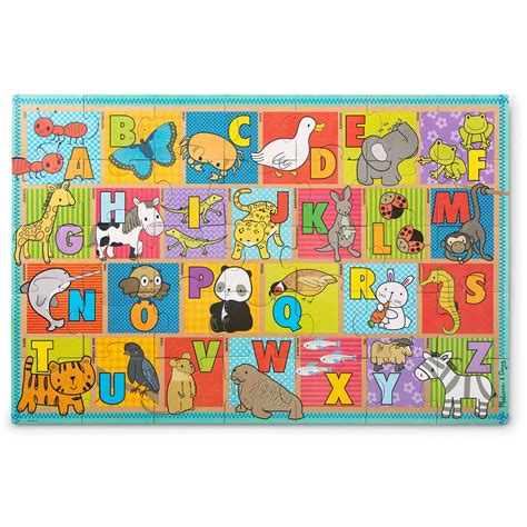 Melissa And Doug Natural Play Floor Puzzle Abc Animals