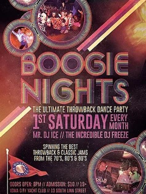 Tickets For Boogie Nights Ultimate Throwback Dance Party In Iowa City