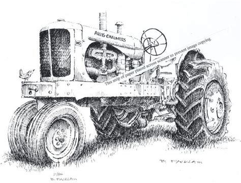 Allis Chalmers Model Wd Farm Tractor ~ Signed Print
