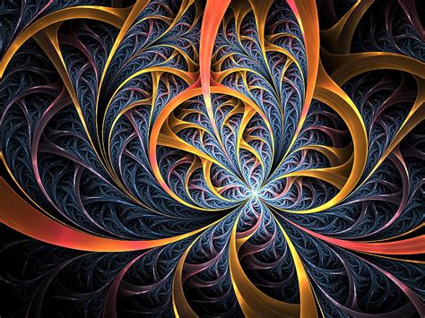 Fractal Lines Tangled Colorful Abstraction Hd Wallpaper Peakpx