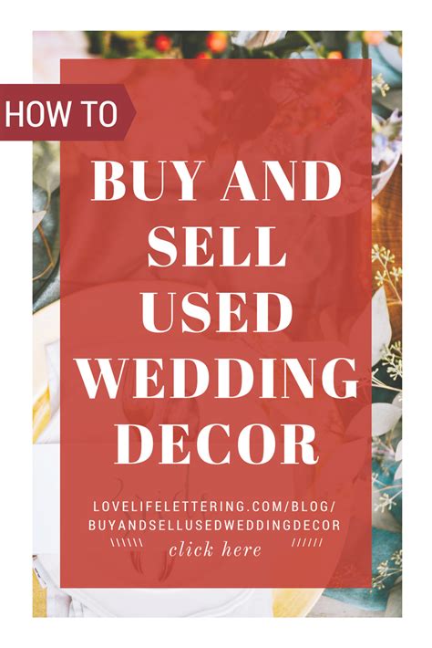 The Best Places to Buy and Sell Used Wedding Decor | Used wedding decor