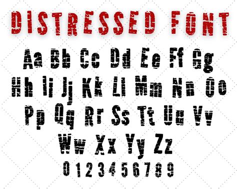 Distressed Font Bundle Grunge Font Svg Distressed Digital Etsy