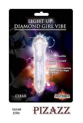Light Up Waterproof Multi Speed Vibrator Dildo With Diamonds Clear Random EBay