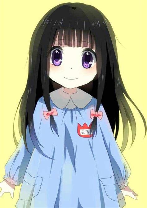 Anime Baby Girl With Black Hair