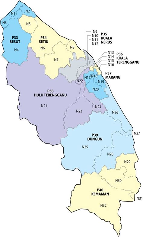 Batu rakit, 21030 kuala terengganu. JABATAN PELAJARAN NEGERI TERENGGANU: PETA NEGERI