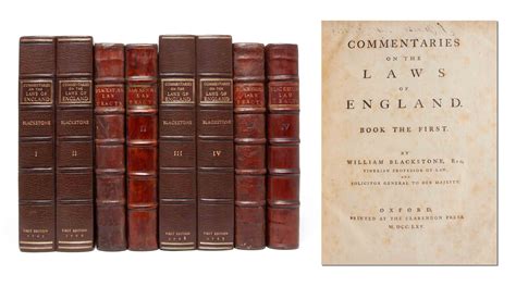 Commentaries On The Laws Of England In Four Volumes Sir William Blackstone First Edition