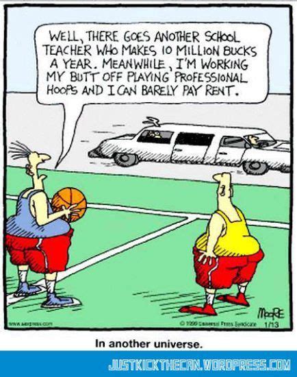 Funny Basketball Cartoons Teacher Jokes Teaching Humor Teacher Humor