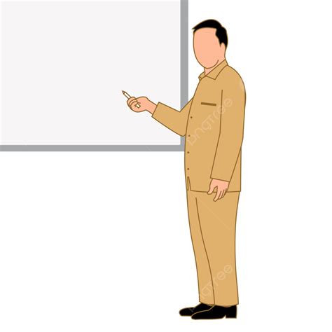 Gambar Guru Mengajar Vector Guru Vektor Guru Guru Hari Png Dan Psd