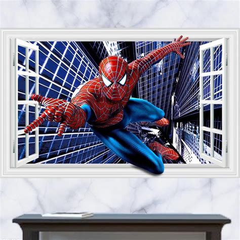 Spider Man Wall Decal Spiderman Wall Decals 3d Wall Decals Wall