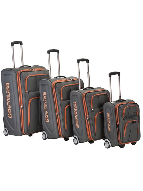 Rockland - Rockland Luggage Varsity 4-Piece Softside Expandable Luggage ...