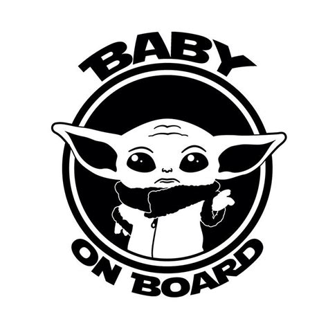 Star Wars Baby Yoda Mandalorian On Board Sticker Baby On Board Store