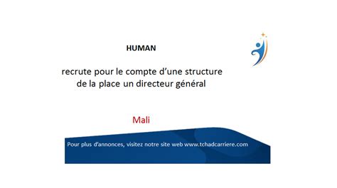 Human Recrute Pour Le Compte Dune Structure De La Place Un Directeur