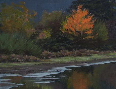 Autumn Pond Painting By Karen Ilari Fine Art America