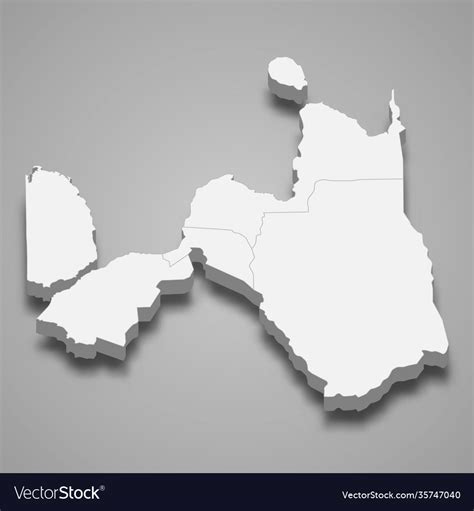 3d Isometric Map Northern Mindanao Is A Region Vector Image